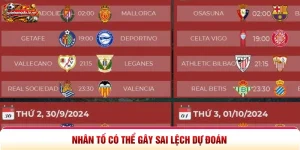 Nhân tố có thể gây sai lệch dự đoán