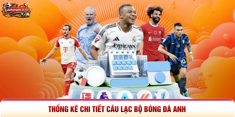 Thống kê chi tiết câu lạc bộ bóng đá Anh